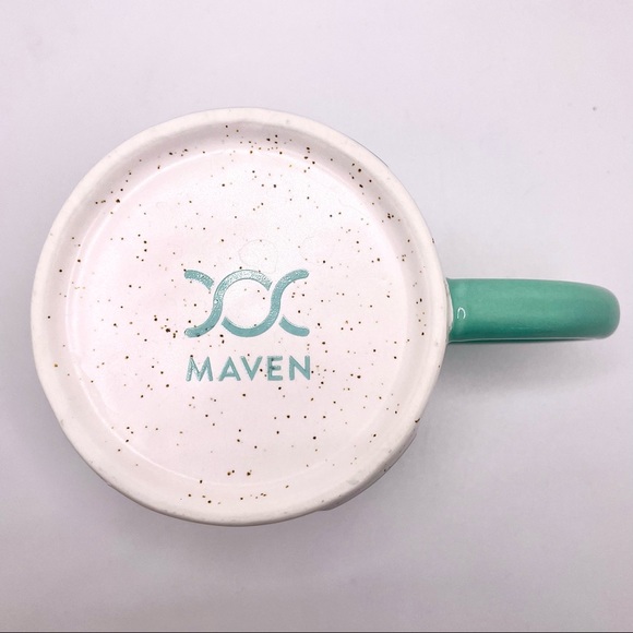 Maven Mint Green and Speckled White Coffee 7oz Coffee Mug - Picture 4 of 5